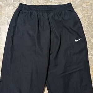Nike Track Pants Mens XL Black Jogger Lined Windbreaker Baggy Wide Leg 644835
